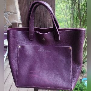 Portland Leather Plum Mini Crossbody